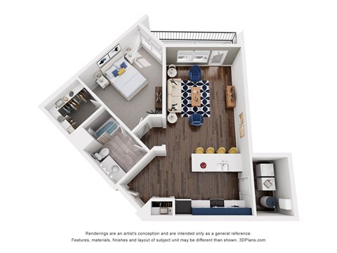 The Apollo 1 Bedroom Floor Plan
